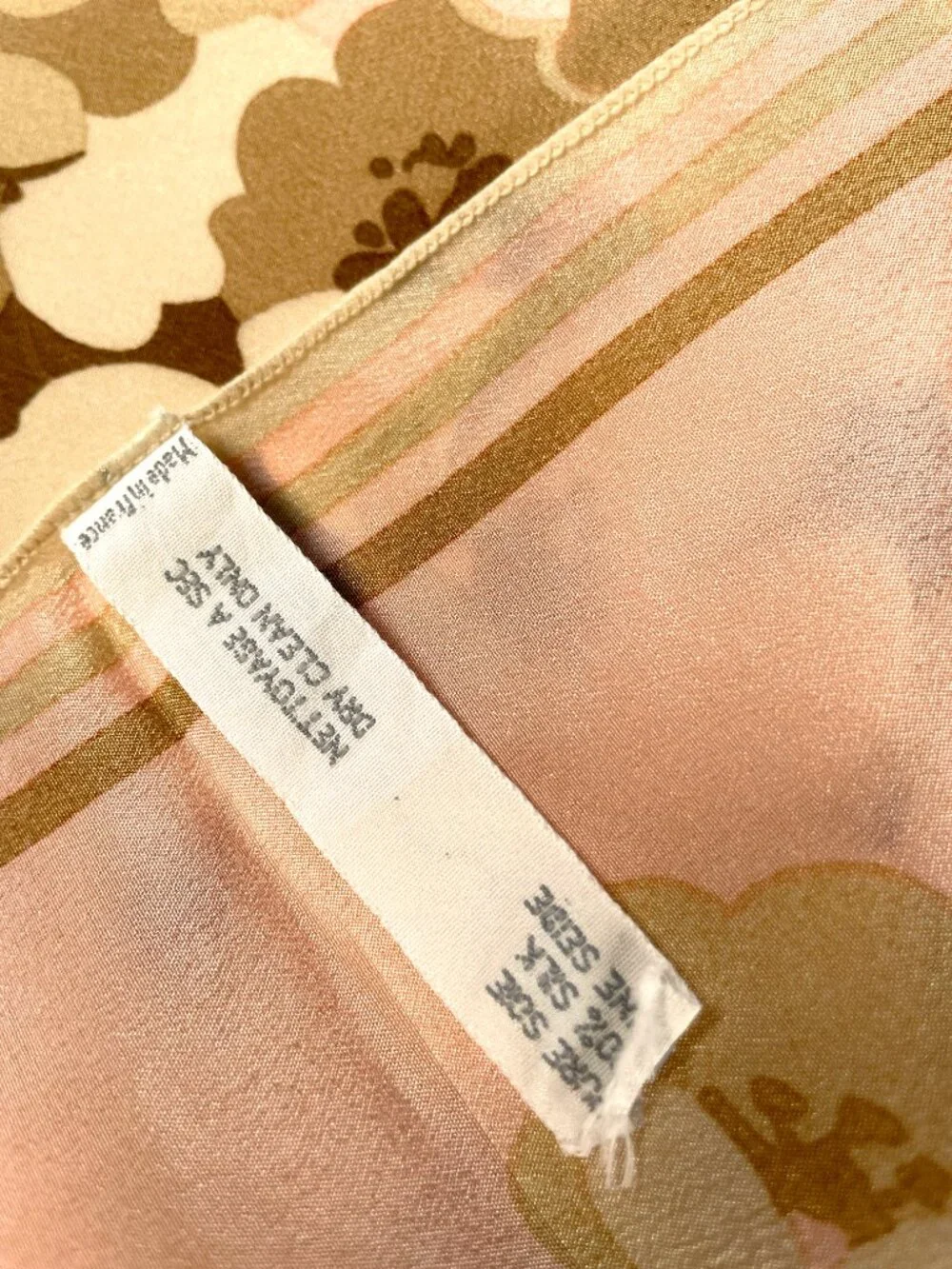 Vintage Christian Dior Floral Silk Scarf